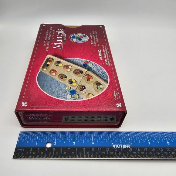 VTG Cardinal Solid Wood Board Mancala with 48 Gemstone Playing Pieces 18002 2000 - Picture 11 of 11